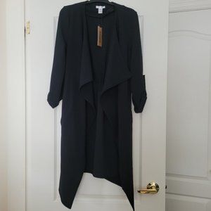 NWT Black ReVamped Waterfall Trench Style Jacket